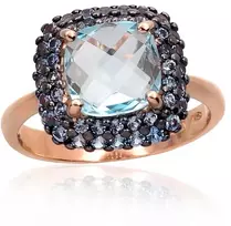 Diamond Sky Jewelry Auksinis žiedas su cirkoniais ir topazais „Morrigan VIII“