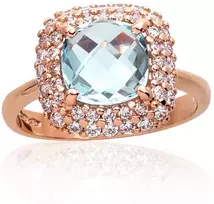 Diamond Sky Jewelry Auksinis žiedas su cirkoniais ir topazais „Morrigan VI“