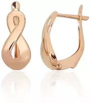 Diamond Sky Jewelry Auksiniai auskarai „Auksinis Aštuoniukas IV“
