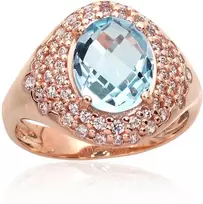 Diamond Sky Jewelry Auksinis žiedas su cirkoniais ir topazais „Morrigan II“