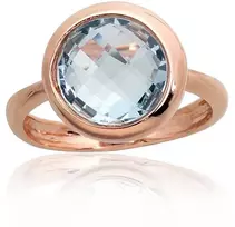 Diamond Sky Jewelry Auksinis žiedas su topazais „Diana“