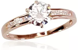 Diamond Sky Jewelry Auksinis žiedas su cirkoniais „Juno Gold XXIII“
