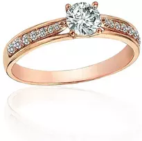 Diamond Sky Jewelry Auksinis žiedas su cirkoniais „Meilės Kibirkštis“