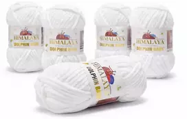 Himalaya Dolphin Baby siūlai, 5vnt po 100g, pliušas-poliesteris, mezgimui
