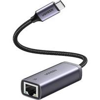 Ugreen  zewnętrzna karta sieciowa USB Typ C - RJ45 1Gbps (1000Mbps) szary 40322-ugreen
