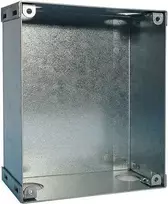 Grothe 55883 cinkuoto plieno elektros jungčių dėžutė IP44, paviršinio montavimo, 8 išmušamos angos, 100x100x50mm