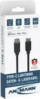 ANSMANN 1700-0107 Lightning į USB-A kabelis 2 m juodas MFi sertifikuotas