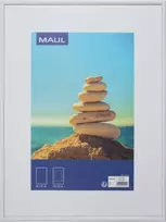 MAUL 1935802 vieno paveikslo rėmelis 30 x 40 cm, baltas MDF su nedūžtančiu polikarbonato stiklu, tvirtinamas prie sienos