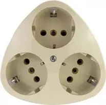 REV 0510080777 3 lizdų paviršinio montavimo rozetė IP20 balta (Schuko, 16 A, 250 V, apsauga nuo vaikų)