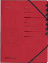 HERLITZ easyorga A4 7 skyrių organizatorius segtuvas, raudonas Colorspan kartonas, juodas Manilos popierius 10843068