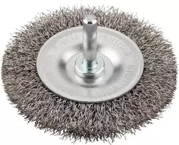 kwb 607410 apvalusis ir rotacinis šepetys su stipinų ratuku 100 mm