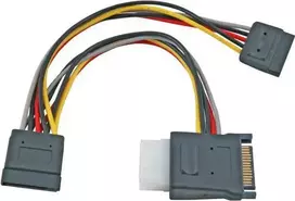 EFB Elektronik K5347.015 SATA į 2x SATA + Molex maitinimo skirstytuvas - 0,15 m