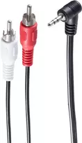 SHIVERPEAKS BS30842 garso kabelis 1,5 m 3,5 mm į 2x RCA male juodas