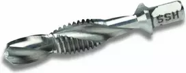 Cimco 207374 spiralinis grąžtas su šešiakampiu kotu, 5 mm, spalvotiesiems metalams