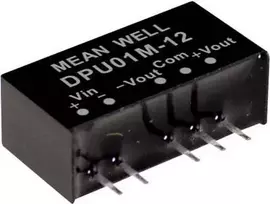 MEAN WELL DPU01L-12 1W DC-DC keitiklio modulis 12V įėjimas 12V išėjimas SIP