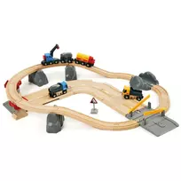 BRIO World – akmenų pakrovimo rinkinys su keliais ir bėgiais