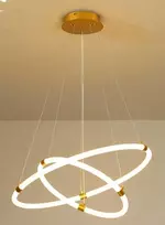 Domoletti KAVVA pakabinamas LED šviestuvas, 45 W, 4700 lm, 3000 K, 60 × 40 cm, aukso spalvos