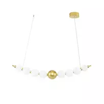 Domoletti TAVVA pakabinamas LED šviestuvas, 10 W, 1000 lm, 3000 K, 81 cm, baltos ir aukso spalvos