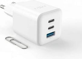 Fixed Mini 2x USB-C and USB GaN Charger 65W FIXCG65M-2C1A-WH | 8591680190614