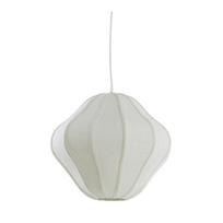 Kreminės spalvos kabantis šviestuvas ø 10 cm su tekstiliniu gaubtu Sukau – Light & Living
