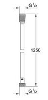 Dušo žarna Silverflex 1250 mm, 1/2"x1/2", chromas
