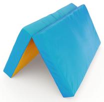 Sulankstomas gimnastikos čiužinys SANRO 100x100x10 cm mėlynai-geltonas