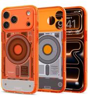 Oranžinis dėklas Apple iPhone 17 Pro / 18 Pro telefonui "Spigen Ultra Hybrid Magsafe C-One Tangerine"