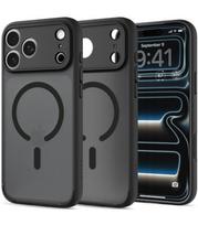 Matinis juodas dėklas Apple iPhone 17 Pro / 18 Pro telefonui "Spigen Ultra Hybrid Magsafe"