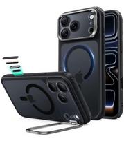 Matinis juodas dėklas Apple iPhone 17 Pro / 18 Pro telefonui "ESR Classic Hybrid Kickstand Magsafe"