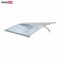 Stogelis Starkedach L-160, lenktas 6x1000x1600 mm rudas/pilkas : Dangos spalva - Skaidri (bespalvė), Konstrukcijos spalva - Pilka