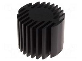 Heatsink | LED | Ø: 60mm | H: 50mm | Colour: black