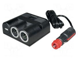 Automotive power supply | USB A socket,car lighter socket x2
