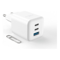 Fixed Mini 2x USB-C and USB GaN Charger 65W | FIXCG65M-2C1A-WH