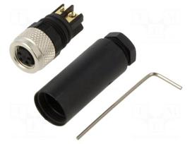 Connector: M8 | female | PIN: 4 | straight | for cable | plug