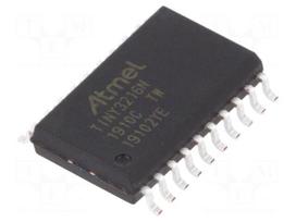 AVR microcontroller | EEPROM: 256B | SRAM: 2kB | Flash: 32kB | SO20