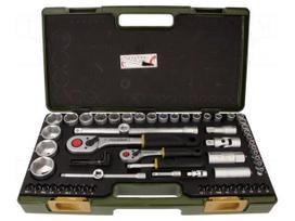 Wrench-set | 6-angles,socket spanner | 1/2",1/4" | 56pcs.