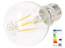 LED lamp | E27 | white warm | 230VAC | 470lm | P: 4W | 2700K | CRImin: 80
