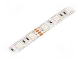 LED tape | RGB | Case (mm): 5050 | LED/m: 60 | IP54 | 120° | 14.4W/m | 600lm