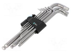 Wrench: hex key-set | Hex Plus | stainless steel | 9pcs.
