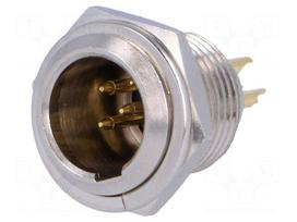 Connector: XLR mini | socket | male | PIN: 5 | soldering | Ø11mm