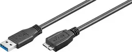 „Goobay USB 3.0 A į Micro-B (ST-ST) 1 m jungiamasis kabelis, juodos spalvos“