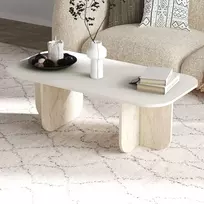 Kavos staliukas, Hanah Home, Becaj, smiltainis Travertinas, 120 x 41,4 x 60