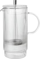 Ferm Living French Press kavos kavinukas Ripple, skaidrus, 1 vnt.