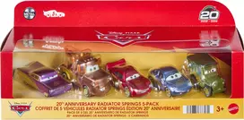 „Mattel Disney Pixar Cars“ AUTOMOBILIAI – „Kalnų šaldytuvas“, 5 vnt. rinkinys – 20-metis jubiliejus JMJ85