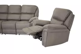 „Saranda“ 3-vietė sofa (sulankstoma) – pilka + „Saranda“ fotelis (sulankstomas) – pilka_2