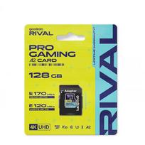 Goodram microSDXC atminties kortelė RIVAL GGSM2AA-1280R12, 128GB, 170MB/s, 120MB/s, UHS-I, U3, V30, A2, C10, SD adapteris