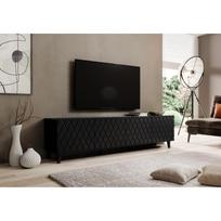 Cama Meble televizoriaus spintelė ASTI 474001, 2000mm, 420mm, 520mm, 4 durelės, 4 lentynos, matinis juodas, modernus