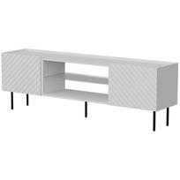 Cama Meble EF Lucca televizoriaus spintelė 490351, 1800mm, 400mm, 590mm, MDF, stiklas, balta, 2 durys, 1 lentyna