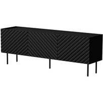 Cama Meble LUCCA 490372 televizoriaus spintelė, 1650mm, 400mm, 590mm, 3 durys, 1 lentyna, MDF, juoda, moderni