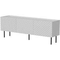 Cama Meble LUCCA 490352 televizoriaus spintelė, 1650mm, 400mm, 590mm, 3 durys, 1 lentyna, balta, MDF, medžio drožlių plokštė